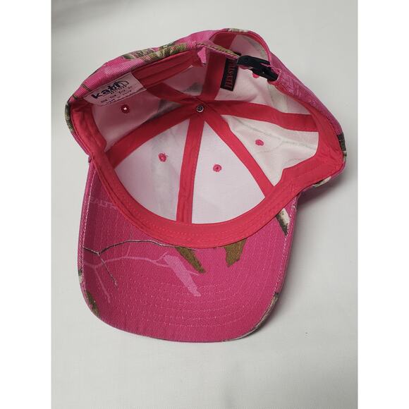 RealTree Pink Camo Kati One Size Fits All Adjustable Flex Strap Strap Hat - Picture 5 of 6